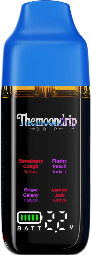 Themoondrip 4 Chamber Vape — Strawberry Cough, Flashy Peach, Grape Galaxy & Lemon Jack