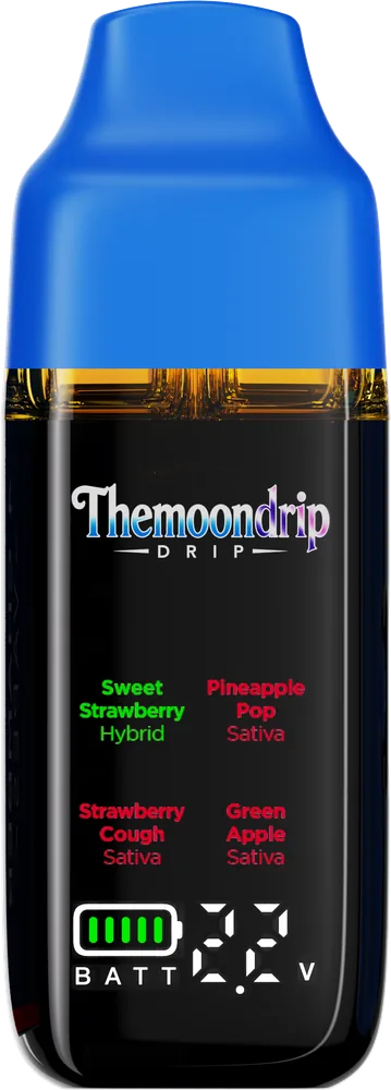 Themoondrip 4 Chamber Vape — Sweet Strawberry, Pineapple Pop, Strawberry Cough & Green Apple